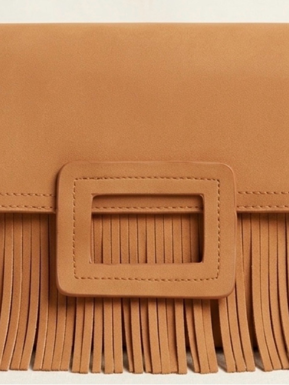 Fringe leather purse